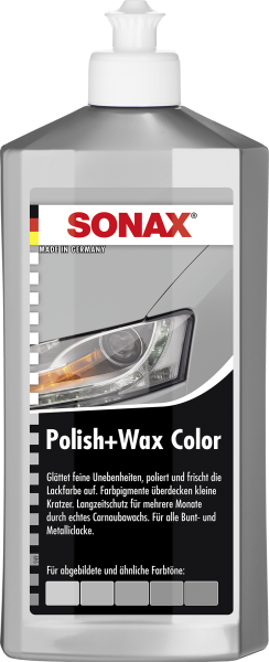  SONAX Polish+Wax Color silber/grau 500ml absofort günstig in Deinem Autopflege Onlineshop bestellen