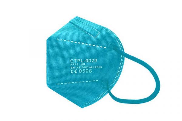 CTPL FFP2 Maske CE 0598 in Türkis einzeln verpackt kaufen im Onlineshop Hygienevertrieb Ullrich
