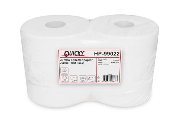 Quicky Jumbo Toilettenpapier, 2-lagig, 6 Rollen jetzt online kaufen im Autopflege Onlineshop.