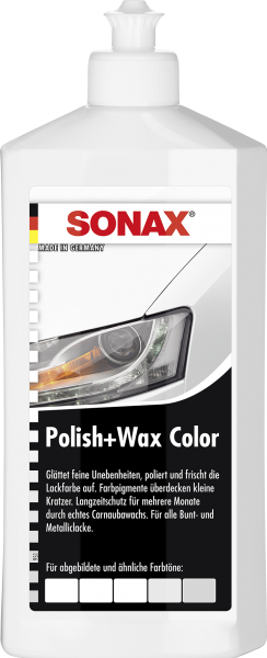 SONAX Polish+Wax Color weiß 500ml günstig in Deinem Autopflege Shop bestellne