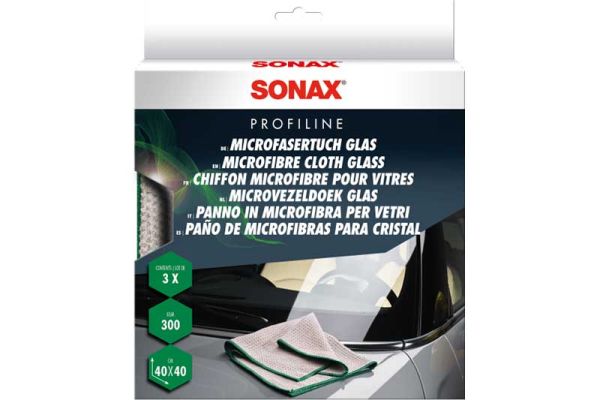 SONAX MicrofaserTuch Glas, 3 Stück jetzt günstig kaufen im Autopflege Onlineshop