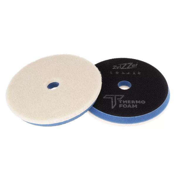 ZviZZer Thermo Wool Pad 125mm Slim medium blau jetzt bestellen im Autopflege Onlineshop und Vorteile sichern