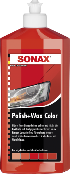  SONAX Polish+Wax Color rot 500ml günstig in Deinem Autopflege Onlineshop bestellen