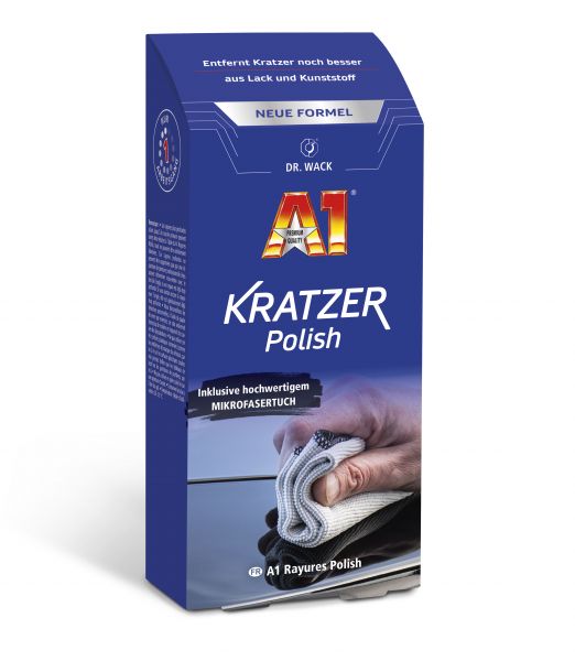 Dr. Wack A1 Kratzer Polish 50 ml Tube inkl. Hochleistungs-Poliertuch und Spezialtuch zum Auspolieren