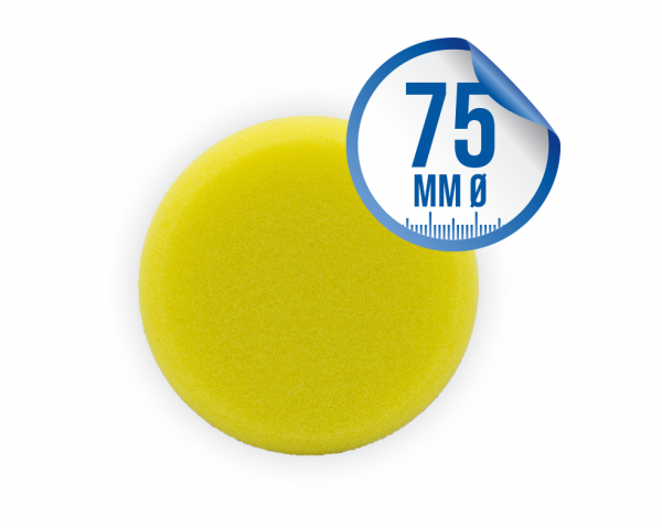 Bestelle jetzt günstig Liquid Elements Pad Man V2 Polierpad 75 mm gelb - polish im Autopflege Onlineshop und spare