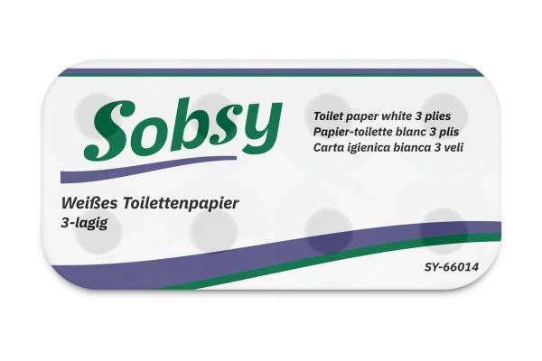 Sobsy Toilettenpapier 3-lg. Zellstoff, 250 Bl. jetzt online kaufen im Autopflege Onlineshop.