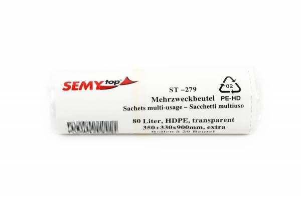 SemyTop Mehrzweckbeutel PE, transparent, 20 Rollen jetzt online kaufen im Autopflege Onlineshop.