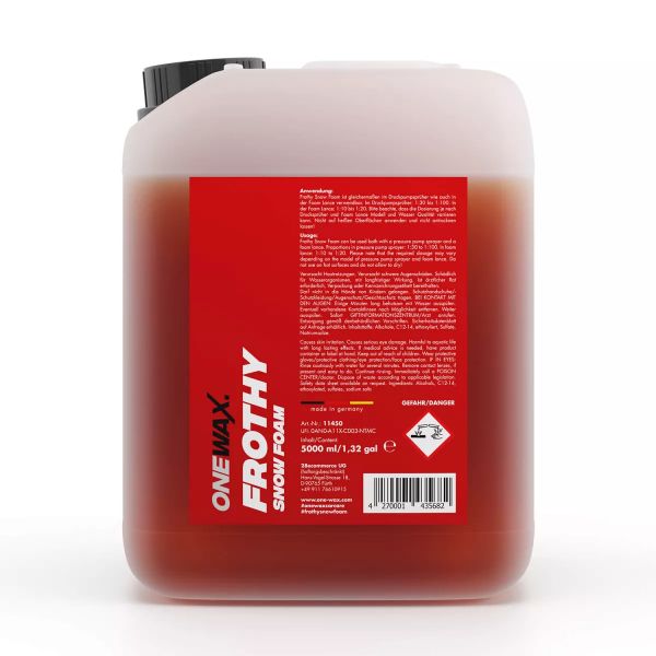 OneWax FROTHY SNOW FOAM 5L jetzt online kaufen im Autopflege Onlineshop.