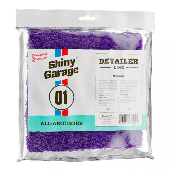 Shiny Garage All Arounder Mikrofasertuch randlos 380GSM 40×40 jetzt online kaufen im Autopflege Onlineshop.