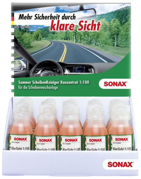 SONAX KlarSicht 1:100 Konzentrat Thekendisplay 25 ml