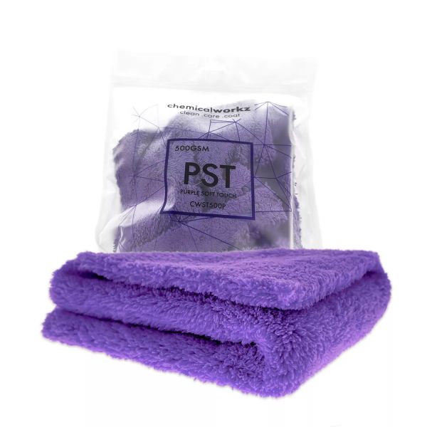 ChemicalWorkz Purple Edgeless Soft Touch Premium Poliertuch 500GSM 40×40 violett jetzt kaufen im Autopflege Onlineshop
